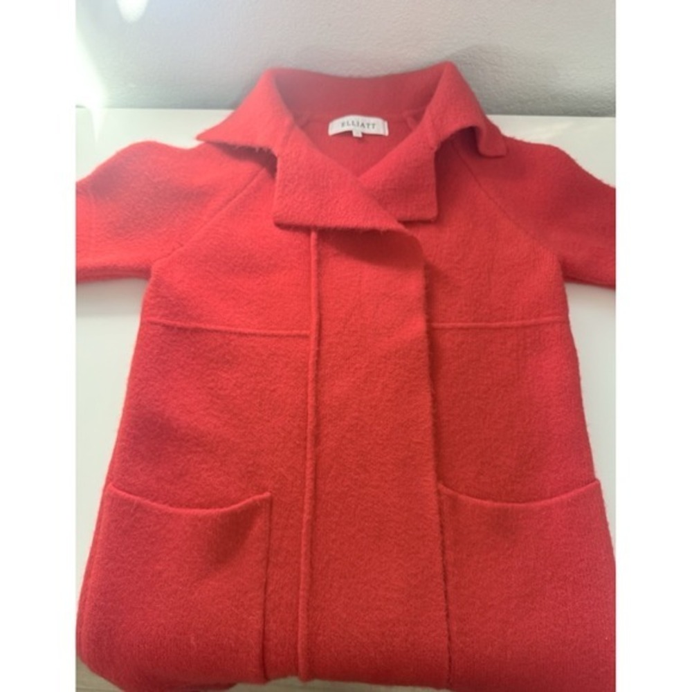 Anthropologie Womens Phoenix Open Red Sweater Coat Minimalist Capsule WardrobeXS - Picture 10 of 14